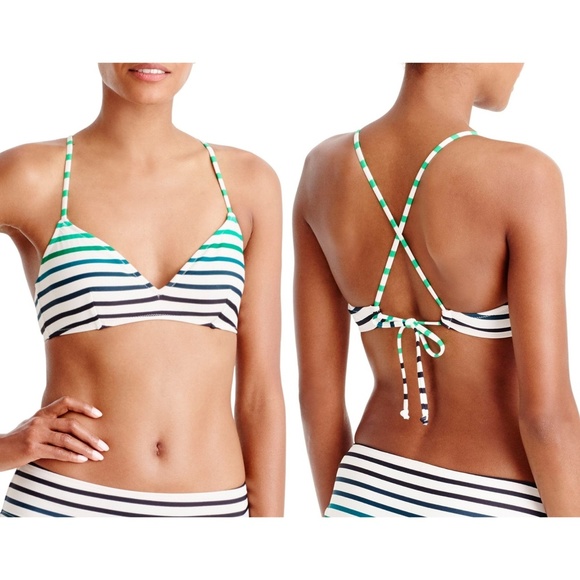J. Crew Other - J CREW French cross-back swimsuit bikini top